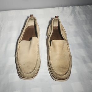Sperry Cream Leather Slip-On Loafers
